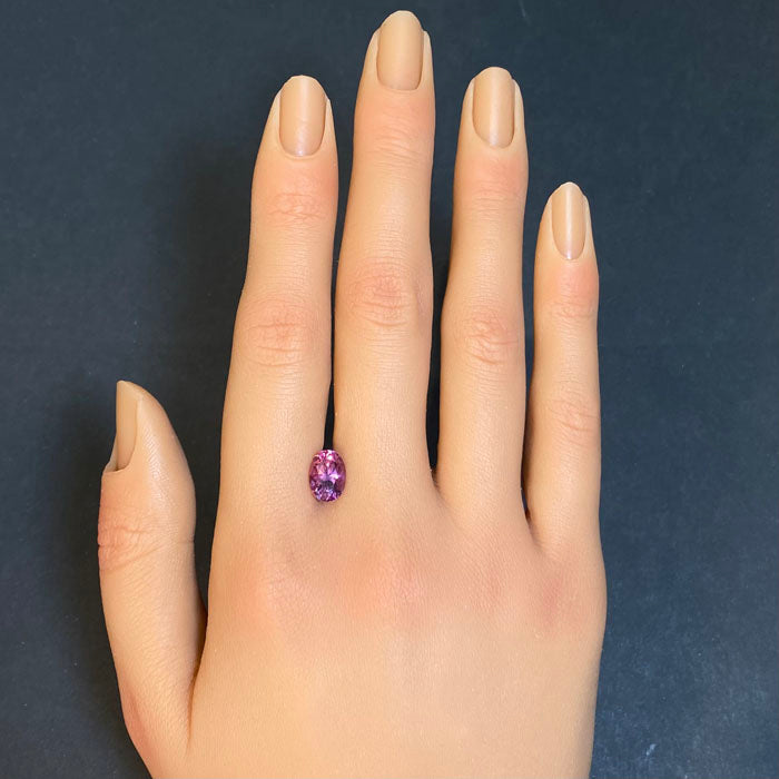 malaya garnet gem oval cut