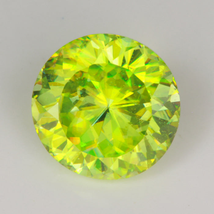 round brilliant sphene gemstone natural green