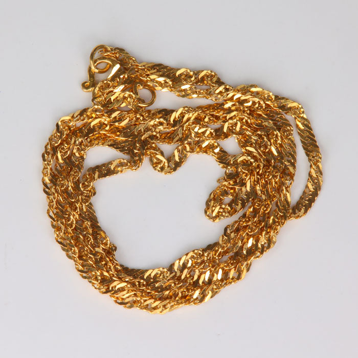 yellow gold 21k Singapore link chain