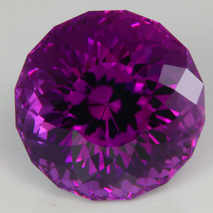 round portuguese cut purple natural amethyst gemstone
