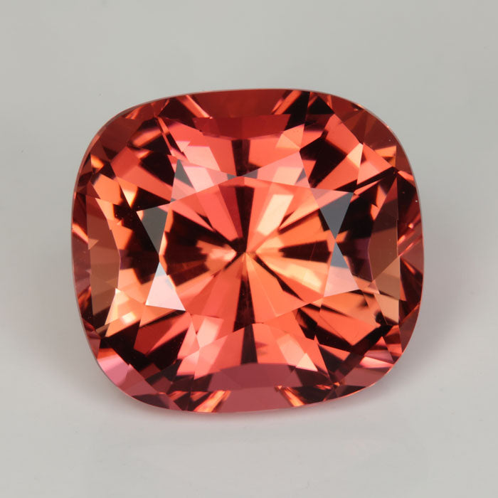 pink orange antique cushion tourmaline gemstone 