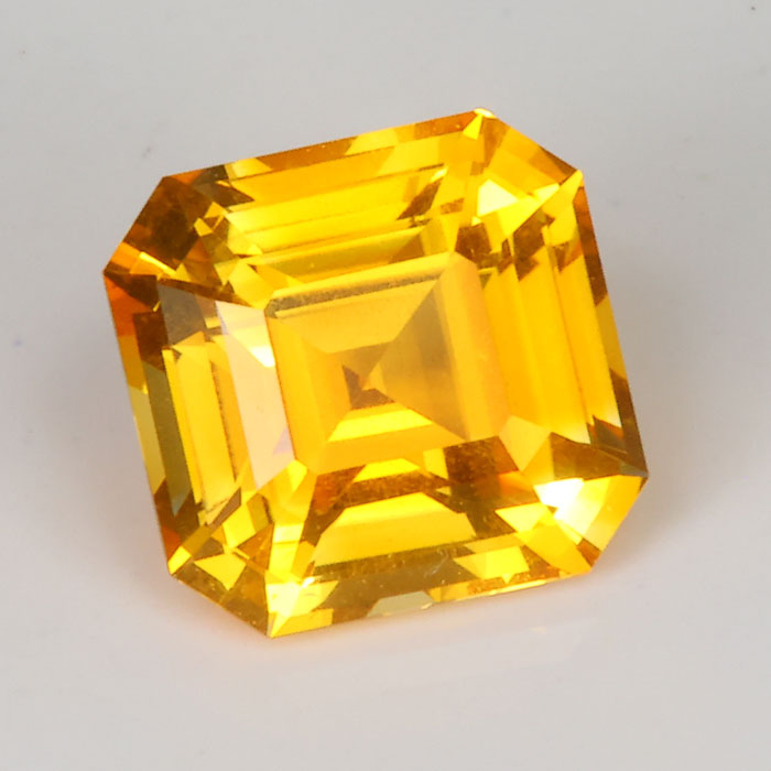 yellow color asscher cut sapphire gemstone rare