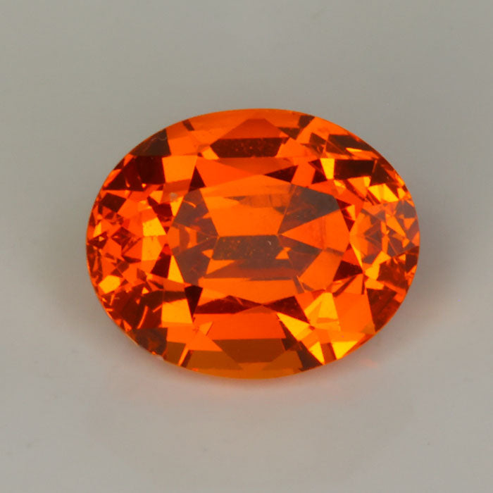 vivid orange color oval cut spessartite garnet