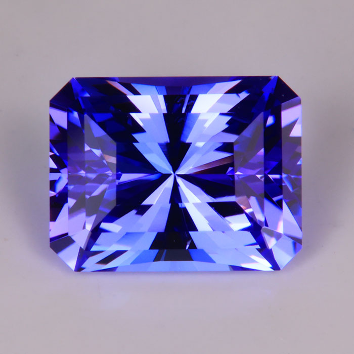 violet brilliant style emerald tanzanite rare gem