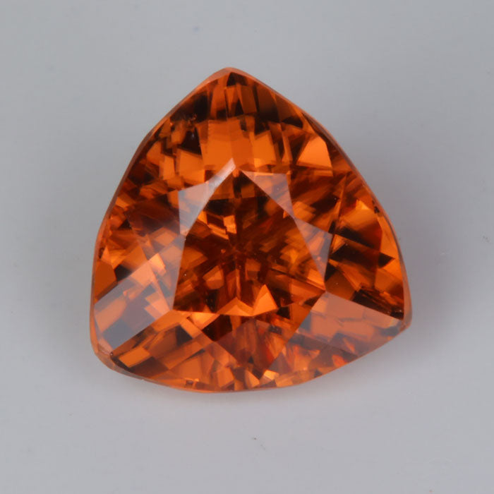 pink orange trilliant imperial zircon gem