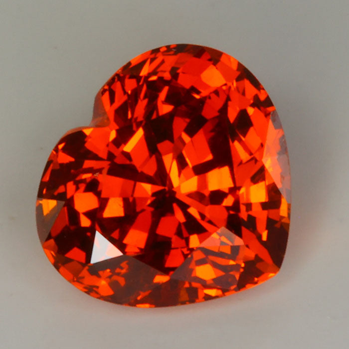 heart shape orange spessartite garnet 
