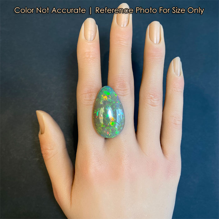 Pear Shape Cabochon Opal Size On Hand