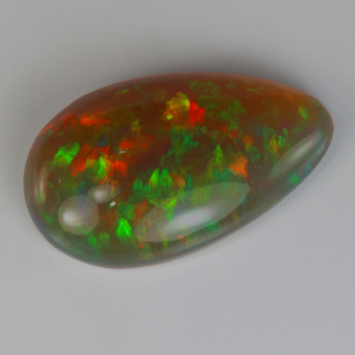 pear shape opal gem semi black color