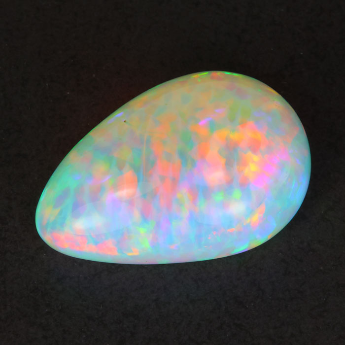 pear shape opal gemstone rainbow color