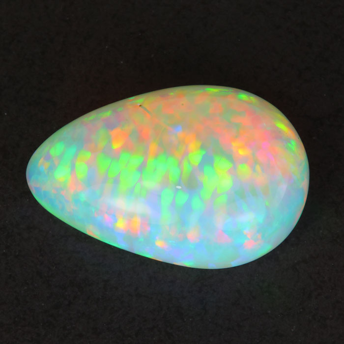ethiopian opal gemstone pear shape cabochon cut