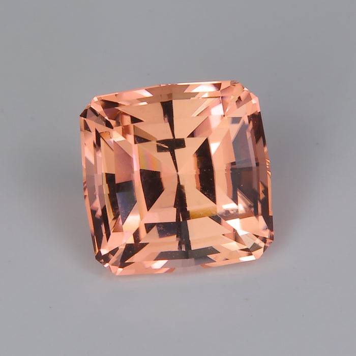 pink orange peach color split facet tourmaline gemstone 