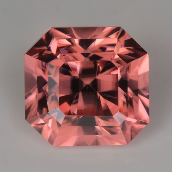 brownish peach square zircon gemstone