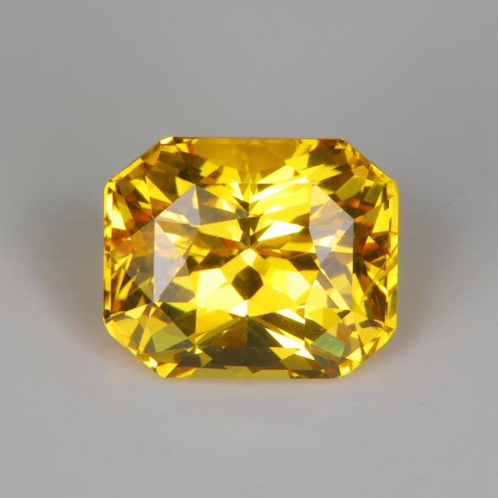 brilliant style yellow sapphire gem