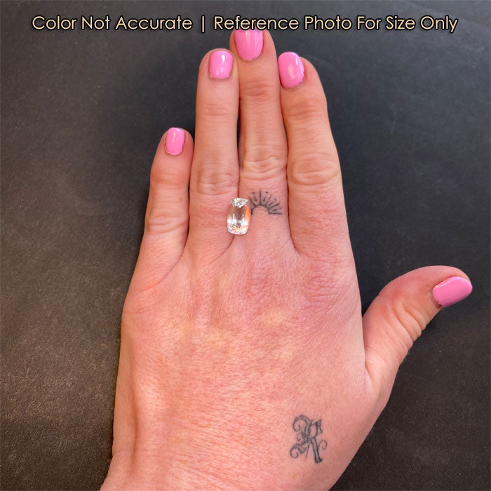 rainbow moonstone gemstone antique cushion cut on hand 
