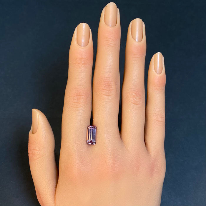 emerald cut imperial zircon gem