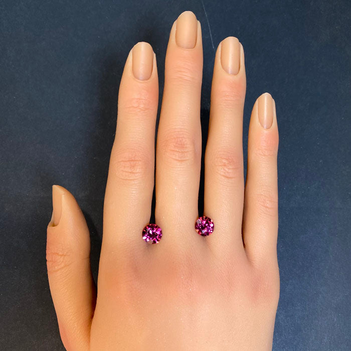 red pink rhodolite garnets