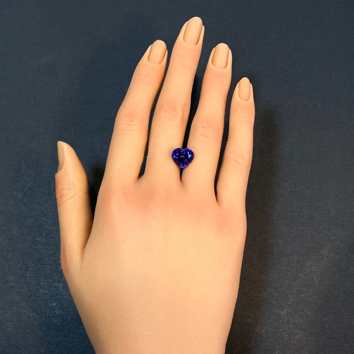 heart shape tanzanite gemstone
