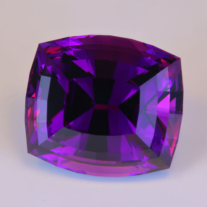 antique cushion purple color amethyst gemstone 