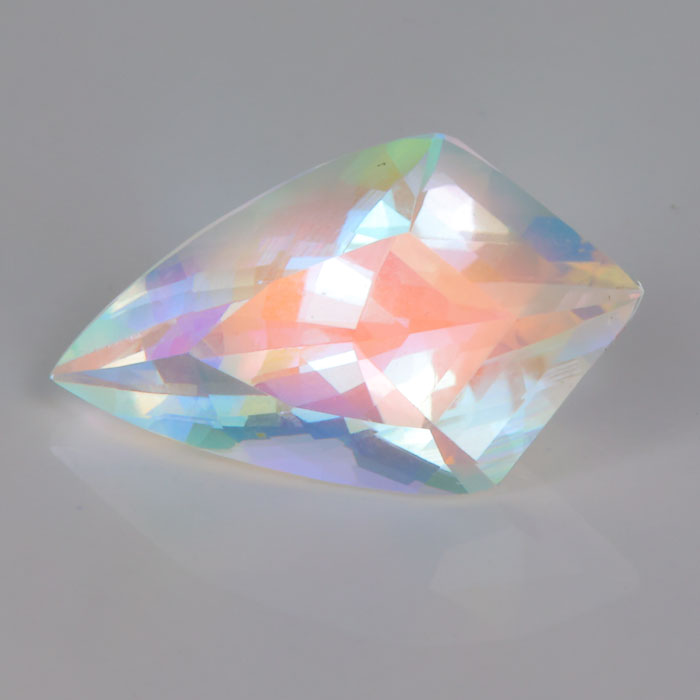 shield cut moonstone gemstone rainbow natural color