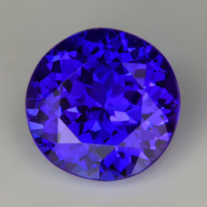 round brilliant tanzanite gemstone blue violet 