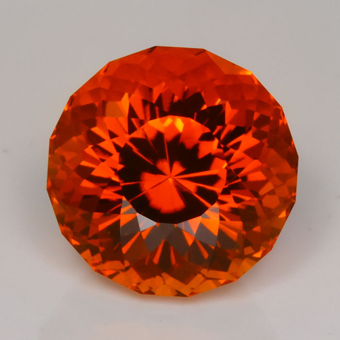 orange color portuguese cut citrine quartz gem