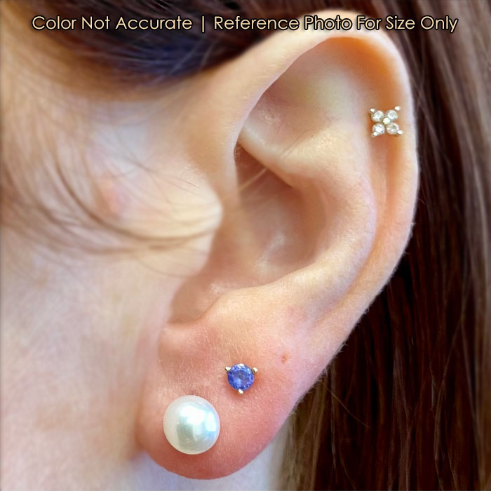 white gold akoya pearl studs size