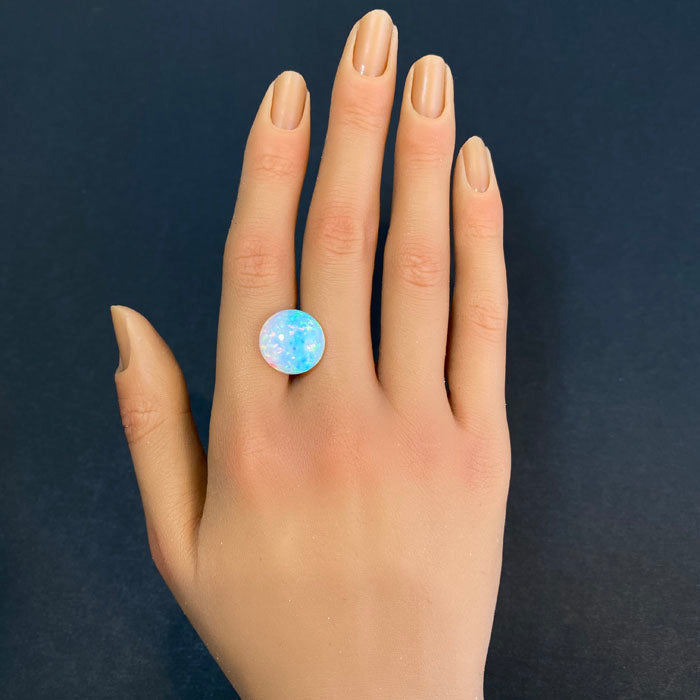 cabochon opal gem round