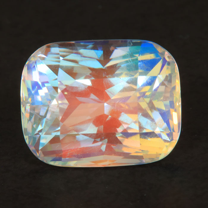 rainbow color antique cushion cut moonstone