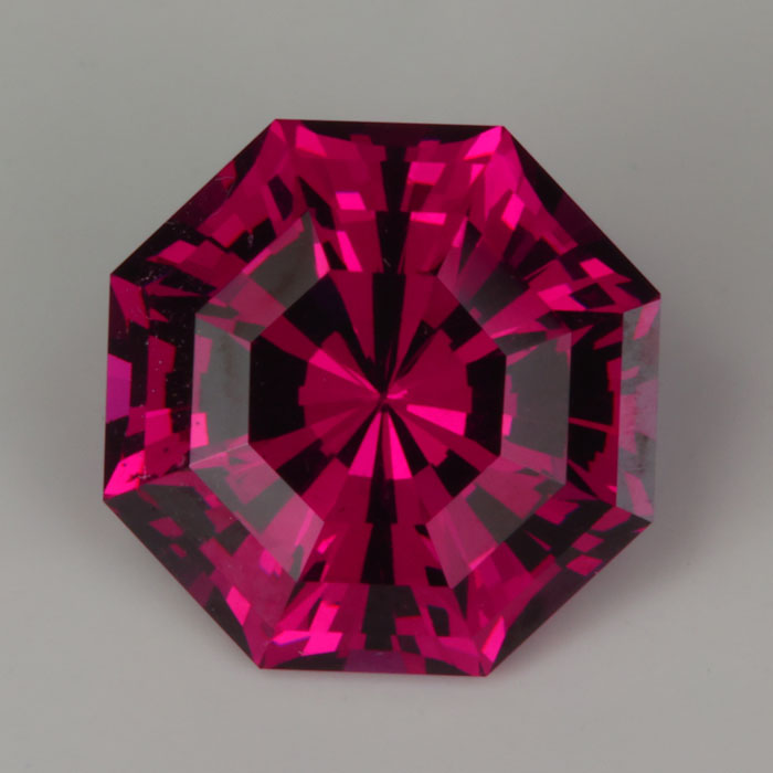 red violet garnet gemstone hexagon cut
