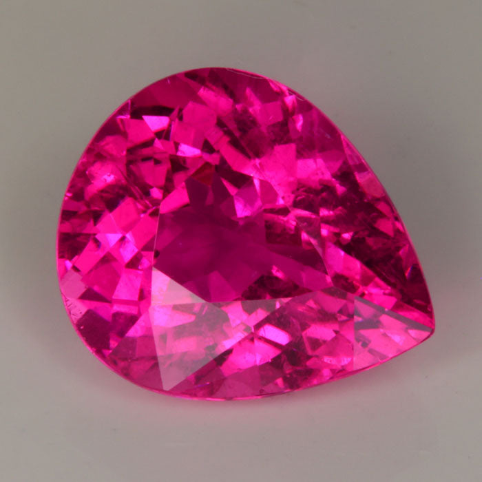 hot pink pear shape rare tourmaline gemstone 