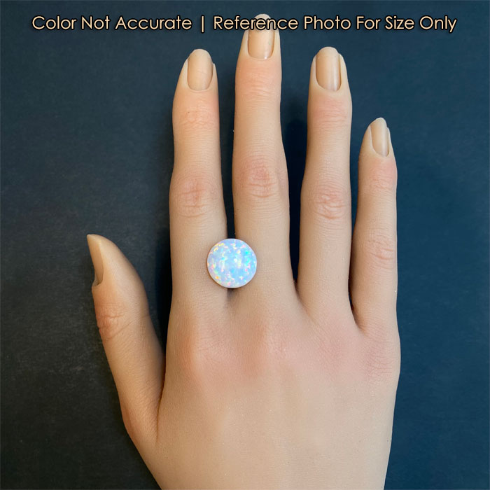 Round Cabochon Cut Ethiopian Opal 8.38 Carats
