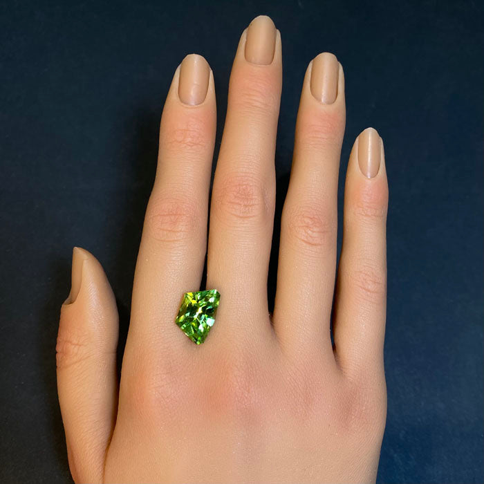 peridot gemstone trapezoid