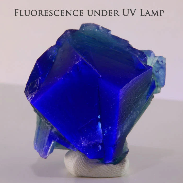 Rogerley Fluorite with Deep Emerald Green Intergrown Cubic Crystals 46.92g