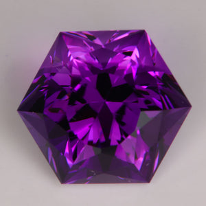Purple Hexagon Amethyst Brilliant Style Gemstone from Bahia Brazil