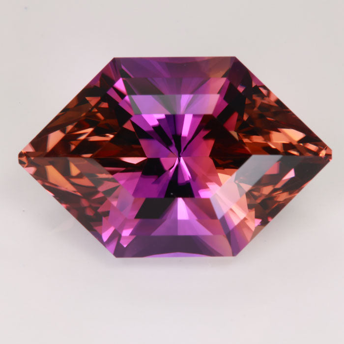 Natural Ametrine Gemstone half Citrine half Amethyst from Bolivia