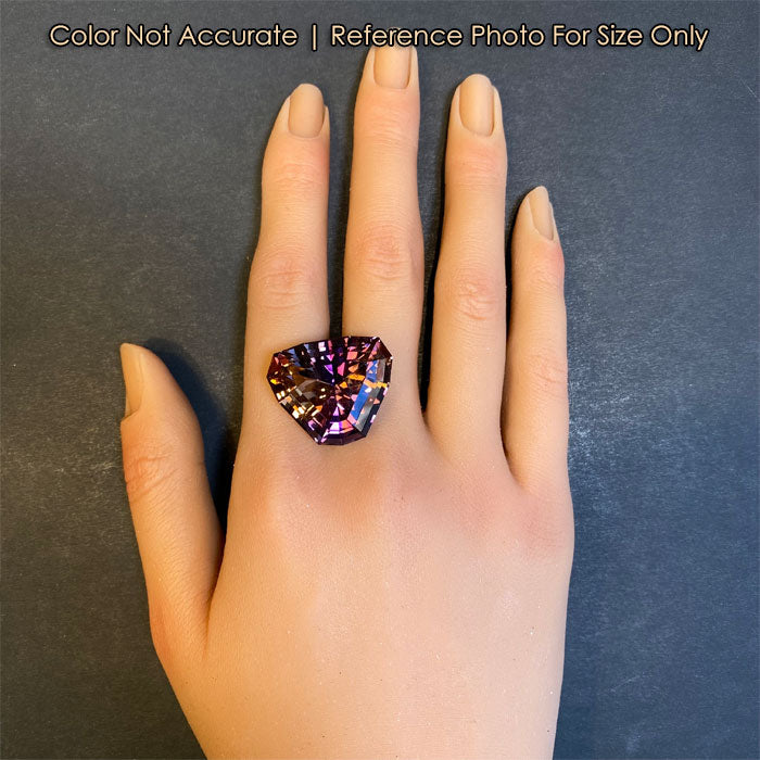 large beautiful ametrine on hand