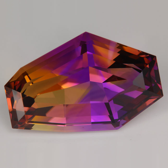 purple and yellow natural color ametrine rare gemstone 