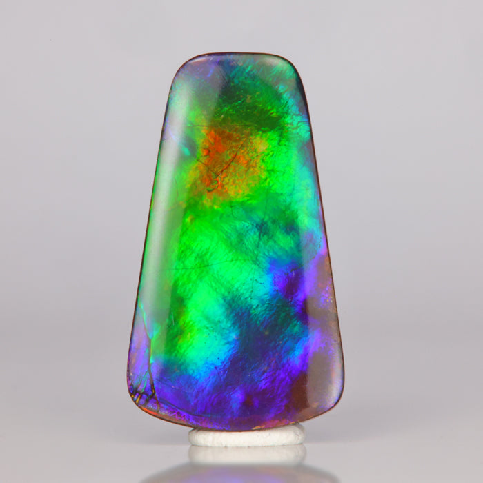 red orange blue green ammolite gem