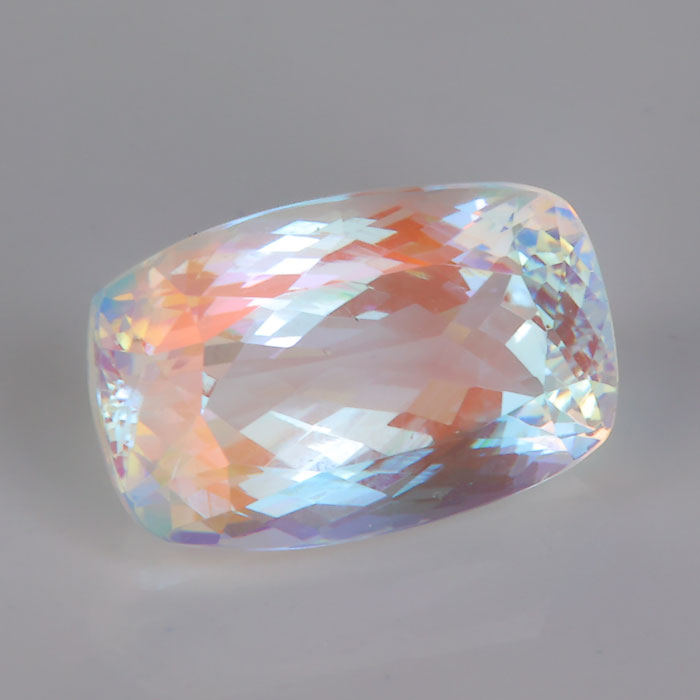 rainbow color moonstone gem antique cushion cut