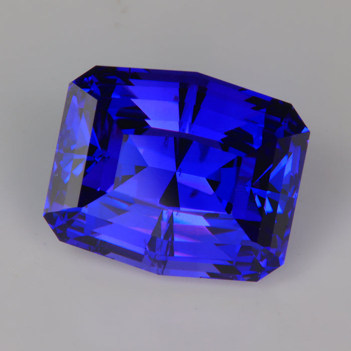 violet blue antique cushion cut tanzanite gem