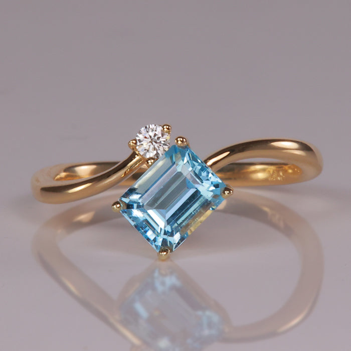Aquamarine Ernest Jones Eternity Ring Topaz And Sapphire Ring