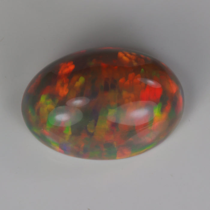 ethiopian black opal gemstone oval cut