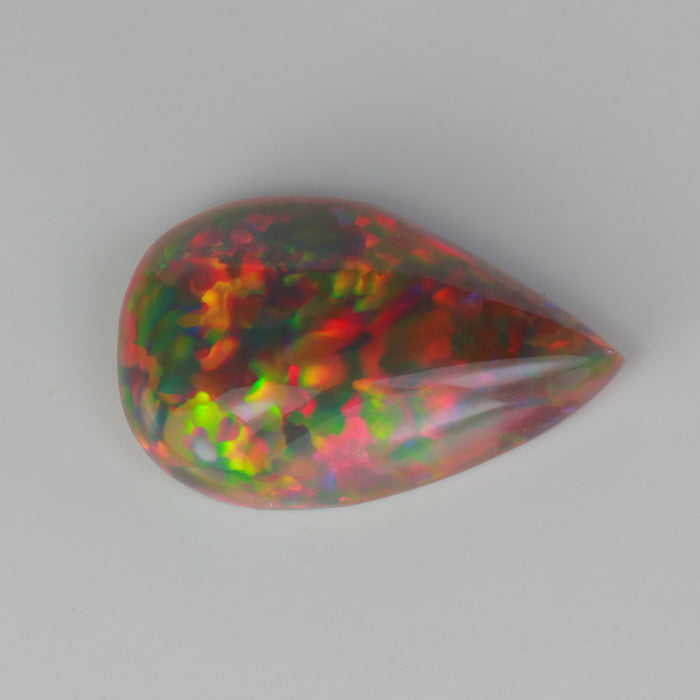 black opal gemstone pear shape rainbow color