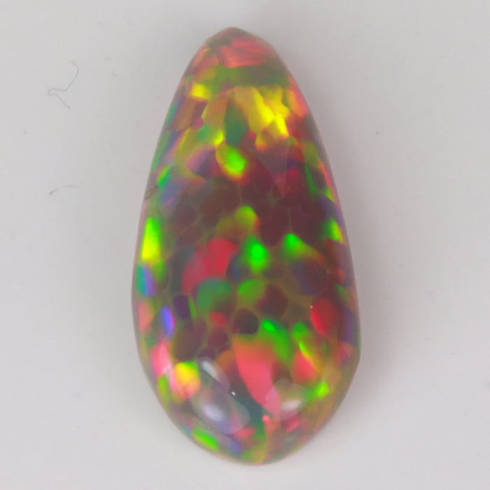 pear shape cabochon cut black opal 