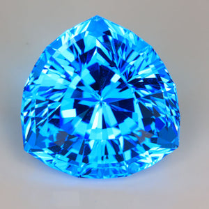 Swiss Blue Topaz Trillion Trilliant Cut Gemstone