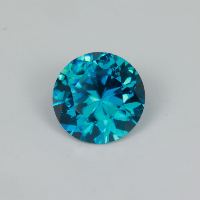 blue zircon green blue gem round cut