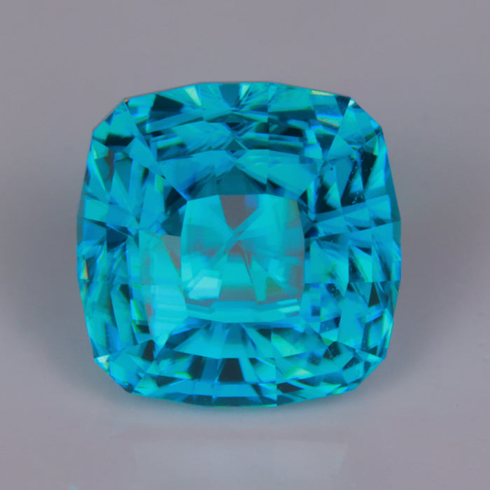 greenish blue zircon gemstone brilliant top gem