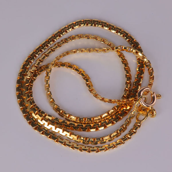14K Yellow Gold Boston Link Chain 15
