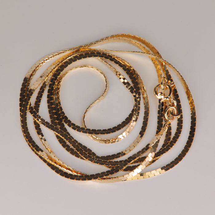 yellow gold estate chain boston link style