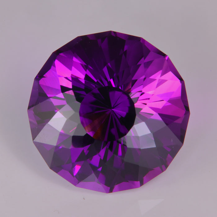 purple color amethyst gemstone with brilliant portuguese cut